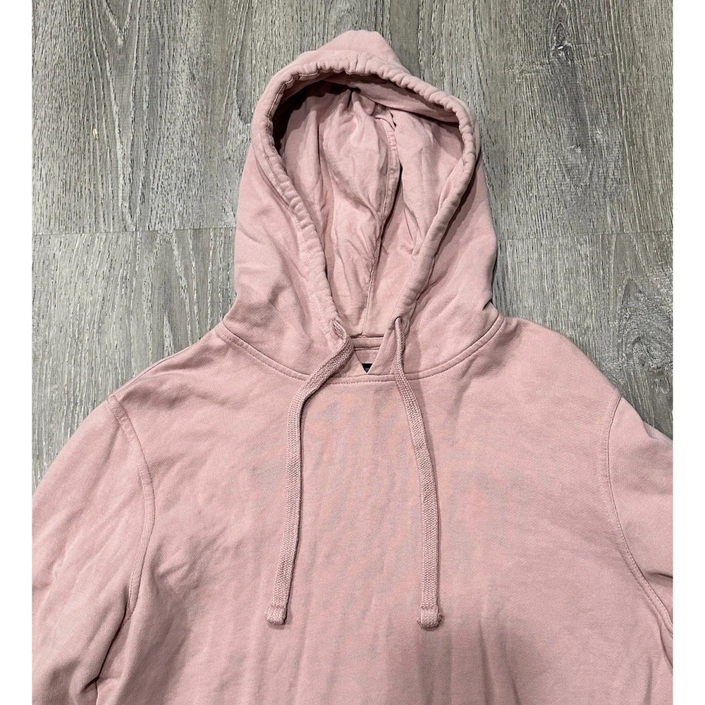 Banana Republic Hoodie Men's Medium Salmon Organic Cotton Heavyweight Hoodie - Picture 8 of 11